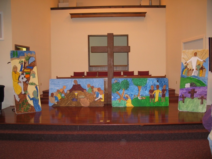 Easter story backdrop